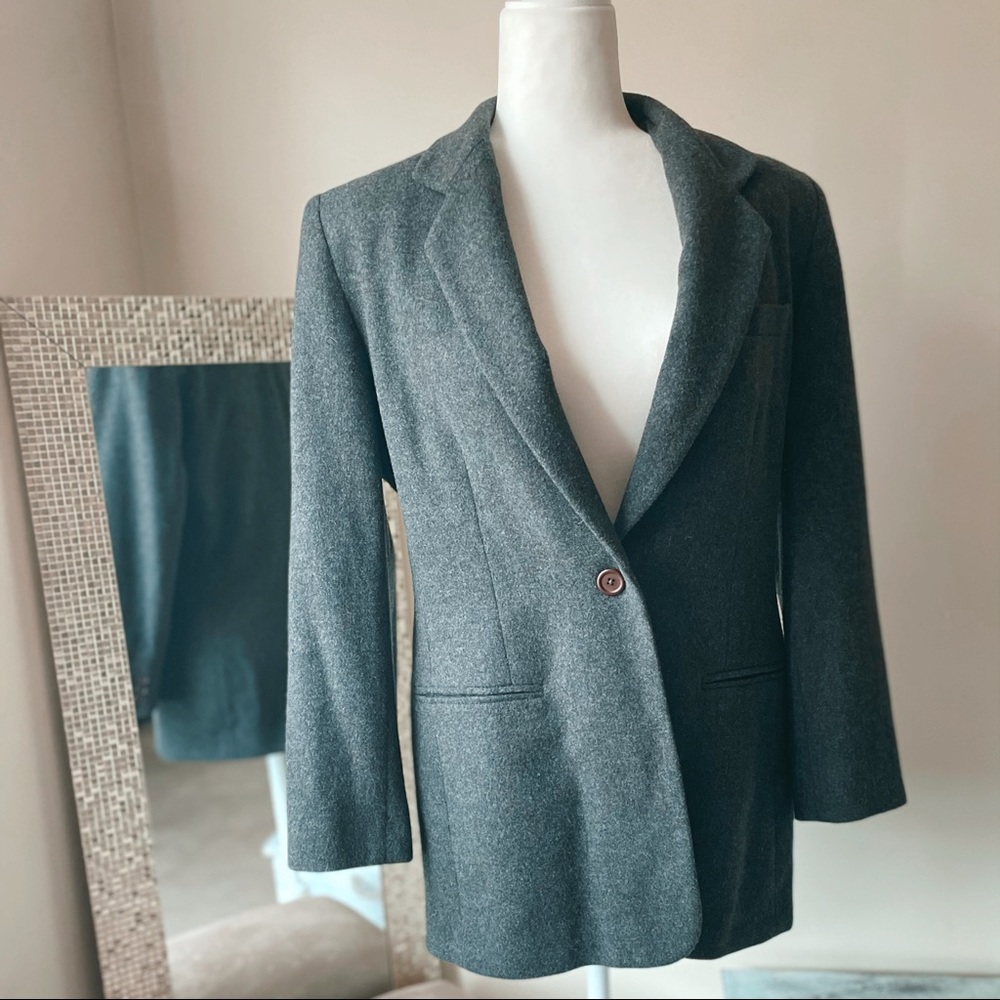 Lands End Direct Merchants Women’s Gray Blazer